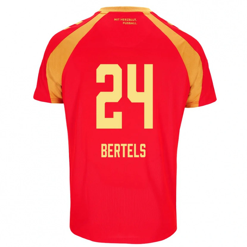 Danxen Homem Camisola Felix Bertels #24 Vermelho Laranja Preto Alternativa 2026/27 Camisa Brasil