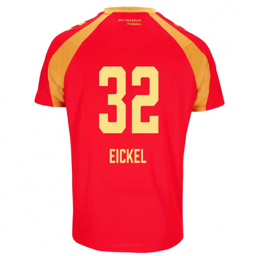Danxen Homem Camisola Lasse Eickel #32 Vermelho Laranja Preto Alternativa 2026/27 Camisa Brasil