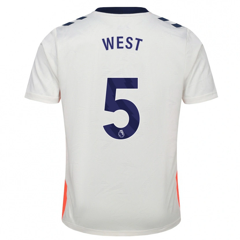 Danxen Homem Camisola Devon West #5 Branco Laranja Azul Real Alternativa 2026/27 Camisa Brasil