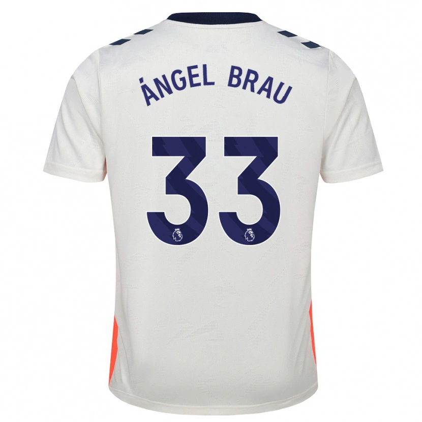 Danxen Homem Camisola Miguel Ángel Brau #33 Branco Laranja Azul Real Alternativa 2026/27 Camisa Brasil