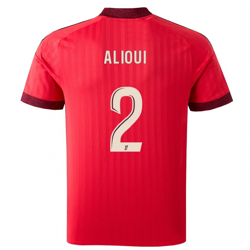 Danxen Homem Camisola Adam Alioui #2 Borgonha Vermelho Branco Alternativa 2026/27 Camisa Brasil