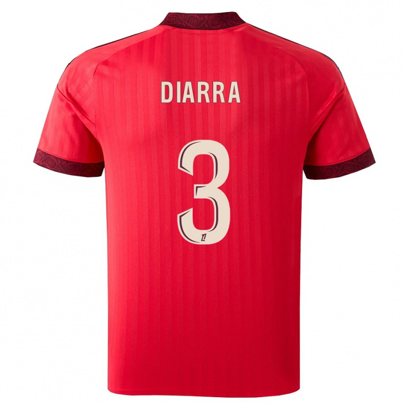 Danxen Homem Camisola Boubakar Diarra #3 Borgonha Vermelho Branco Alternativa 2026/27 Camisa Brasil