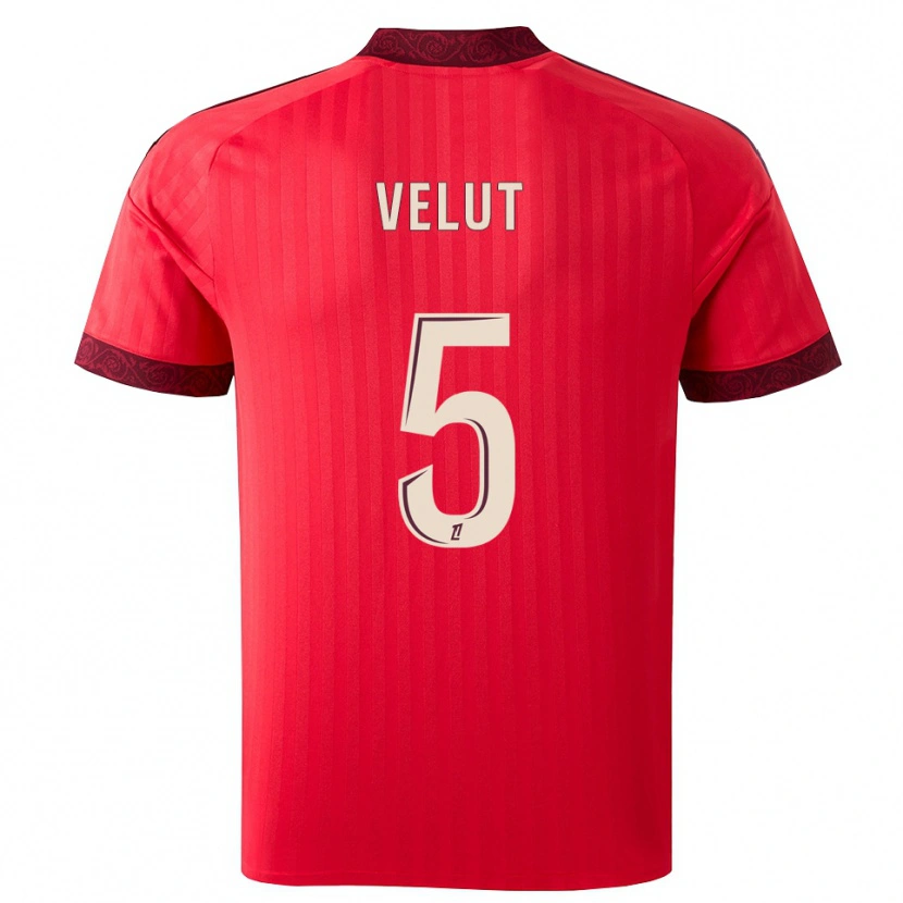 Danxen Homem Camisola Nolan Velut #5 Borgonha Vermelho Branco Alternativa 2026/27 Camisa Brasil
