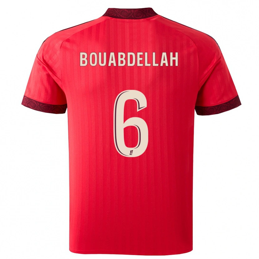 Danxen Homem Camisola Jalis Bouabdellah #6 Borgonha Vermelho Branco Alternativa 2026/27 Camisa Brasil