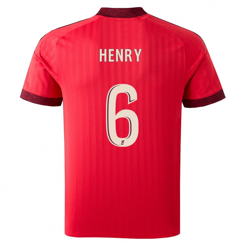 Danxen Homem Camisola Amandine Henry #6 Borgonha Vermelho Branco Alternativa 2026/27 Camisa Brasil