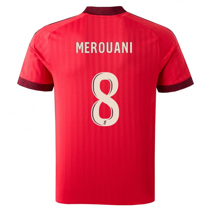 Danxen Homem Camisola Djibril Merouani #8 Borgonha Vermelho Branco Alternativa 2026/27 Camisa Brasil