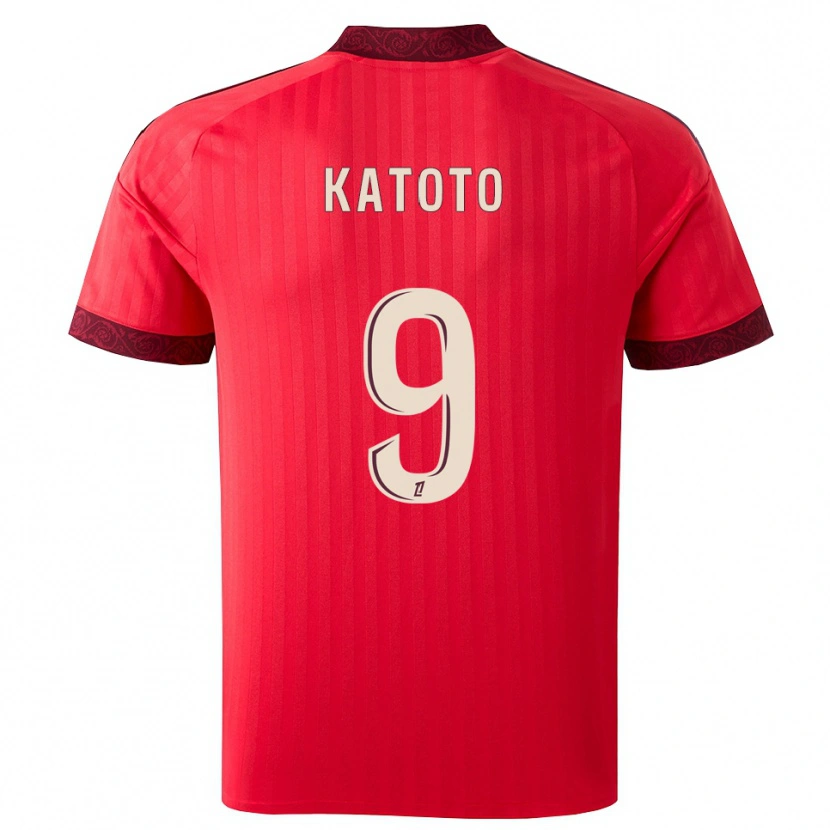 Danxen Homem Camisola Marie-Antoinette Katoto #9 Borgonha Vermelho Branco Alternativa 2026/27 Camisa Brasil