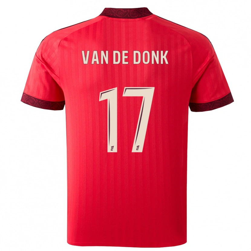 Danxen Homem Camisola Danielle Van De Donk #17 Borgonha Vermelho Branco Alternativa 2026/27 Camisa Brasil