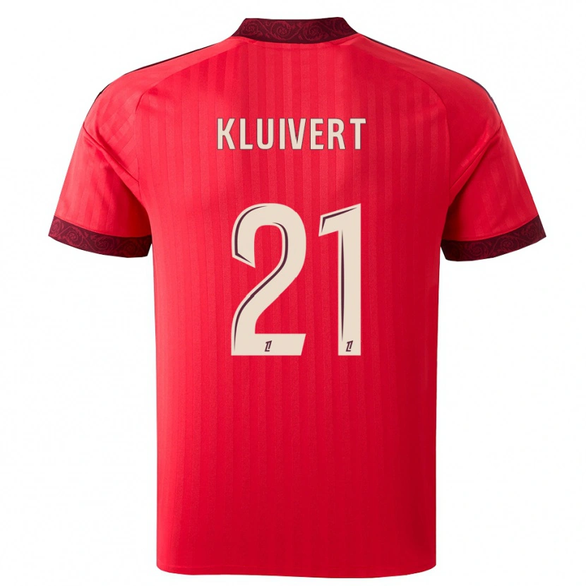 Danxen Homem Camisola Ruben Kluivert #21 Borgonha Vermelho Branco Alternativa 2026/27 Camisa Brasil
