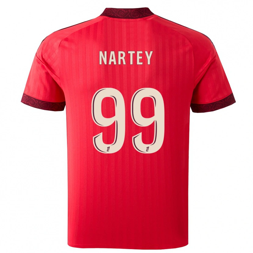 Danxen Homem Camisola Noah Nartey #99 Borgonha Vermelho Branco Alternativa 2026/27 Camisa Brasil