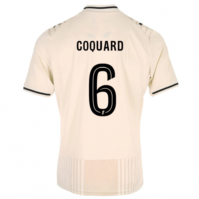 Danxen Homem Camisola Alexis Coquard #6 Renda Preta Branco Antigo Alternativa 2026/27 Camisa Brasil