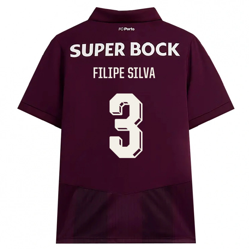 Danxen Homem Camisola Filipe Silva #3 Borgonha Branco Alternativa 2026/27 Camisa Brasil