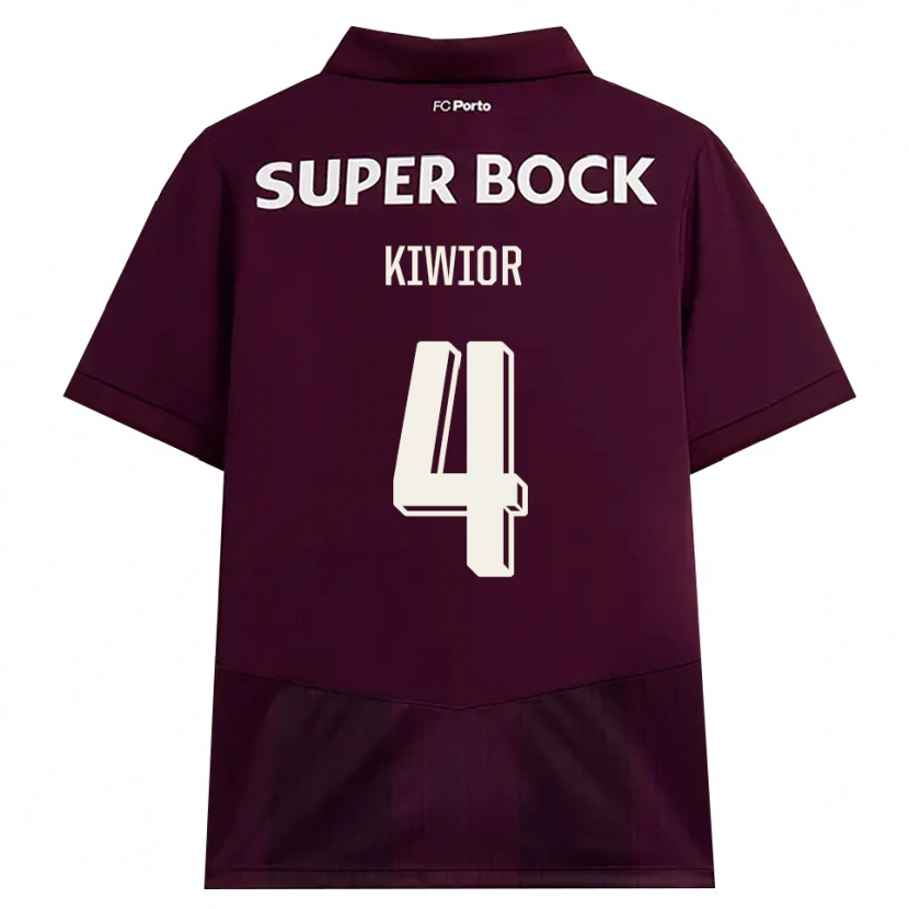 Danxen Homem Camisola Jakub Kiwior #4 Borgonha Branco Alternativa 2026/27 Camisa Brasil