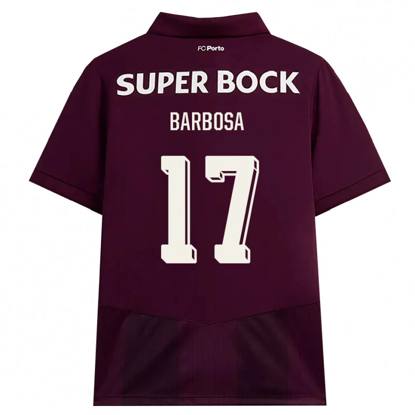 Danxen Homem Camisola Rúben Barbosa #17 Borgonha Branco Alternativa 2026/27 Camisa Brasil
