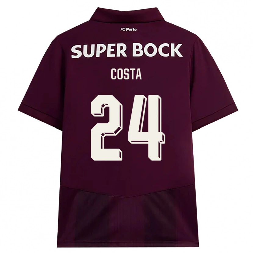 Danxen Homem Camisola João Costa #24 Borgonha Branco Alternativa 2026/27 Camisa Brasil