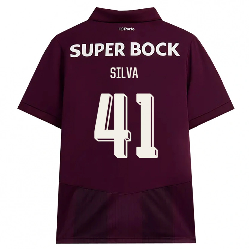 Danxen Homem Camisola Gonçalo Silva #41 Borgonha Branco Alternativa 2026/27 Camisa Brasil