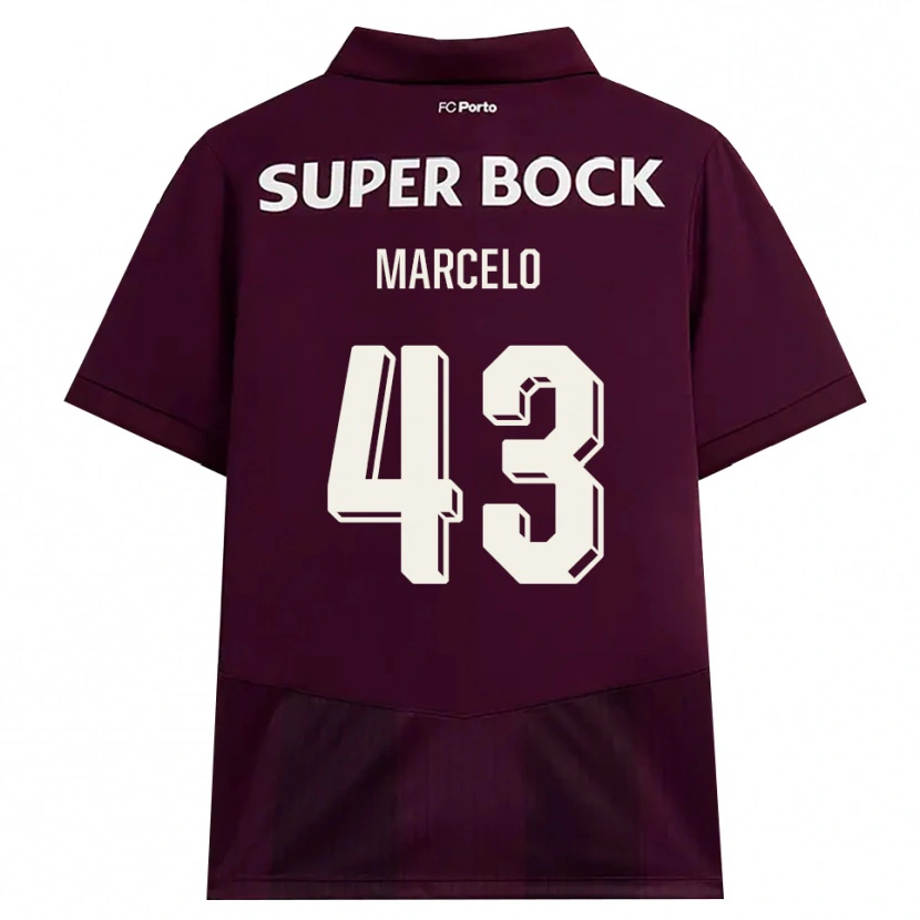 Danxen Homem Camisola Joao Marcelo #43 Borgonha Branco Alternativa 2026/27 Camisa Brasil