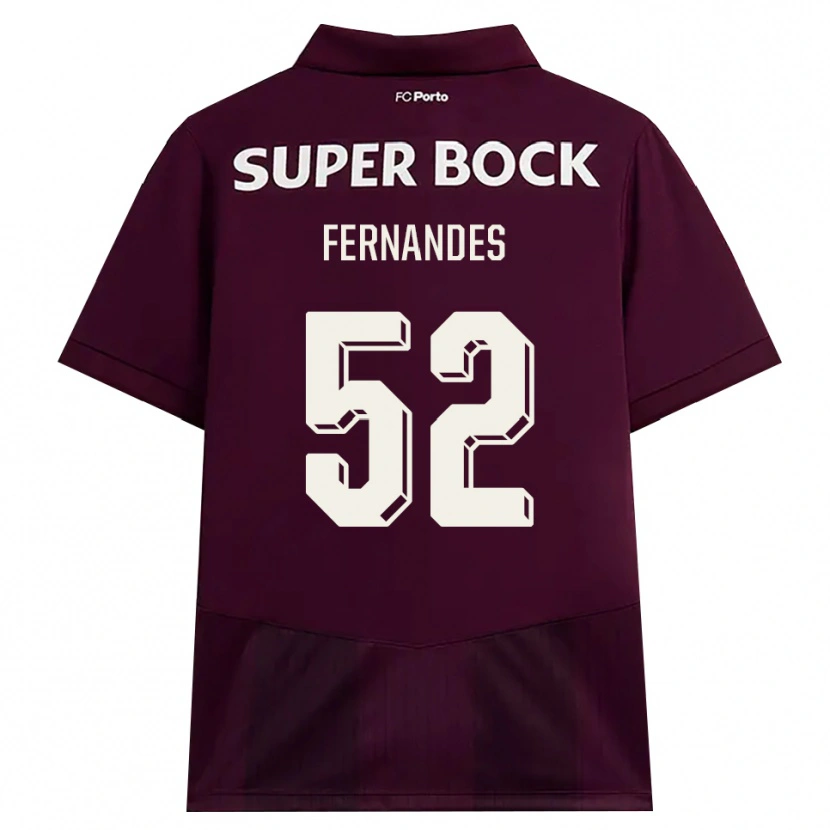 Danxen Homem Camisola Martim Fernandes #52 Borgonha Branco Alternativa 2026/27 Camisa Brasil
