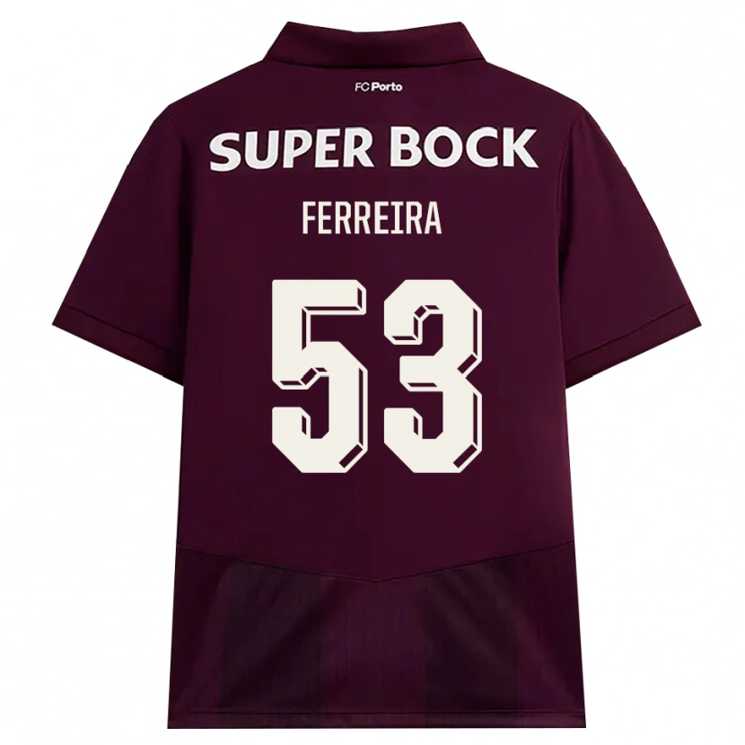 Danxen Homem Camisola Eduardo Ferreira #53 Borgonha Branco Alternativa 2026/27 Camisa Brasil