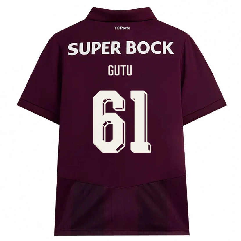 Danxen Homem Camisola Denis Gutu #61 Borgonha Branco Alternativa 2026/27 Camisa Brasil