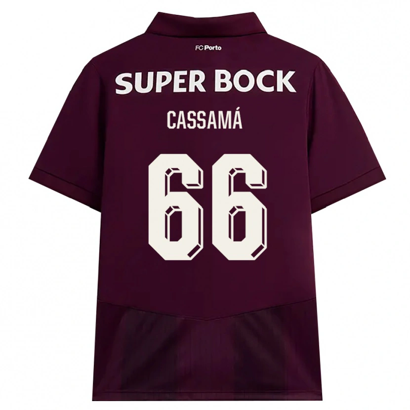 Danxen Homem Camisola Adramane Cassamá #66 Borgonha Branco Alternativa 2026/27 Camisa Brasil