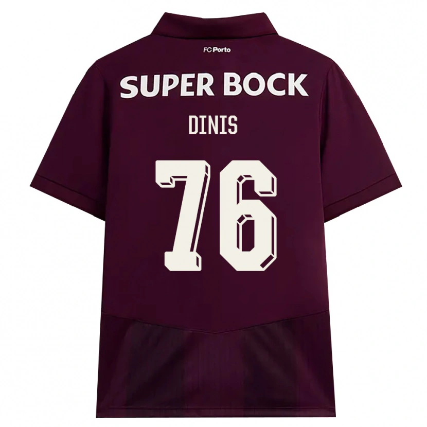 Danxen Homem Camisola Dinis Andrade Rodrigues #76 Borgonha Branco Alternativa 2026/27 Camisa Brasil