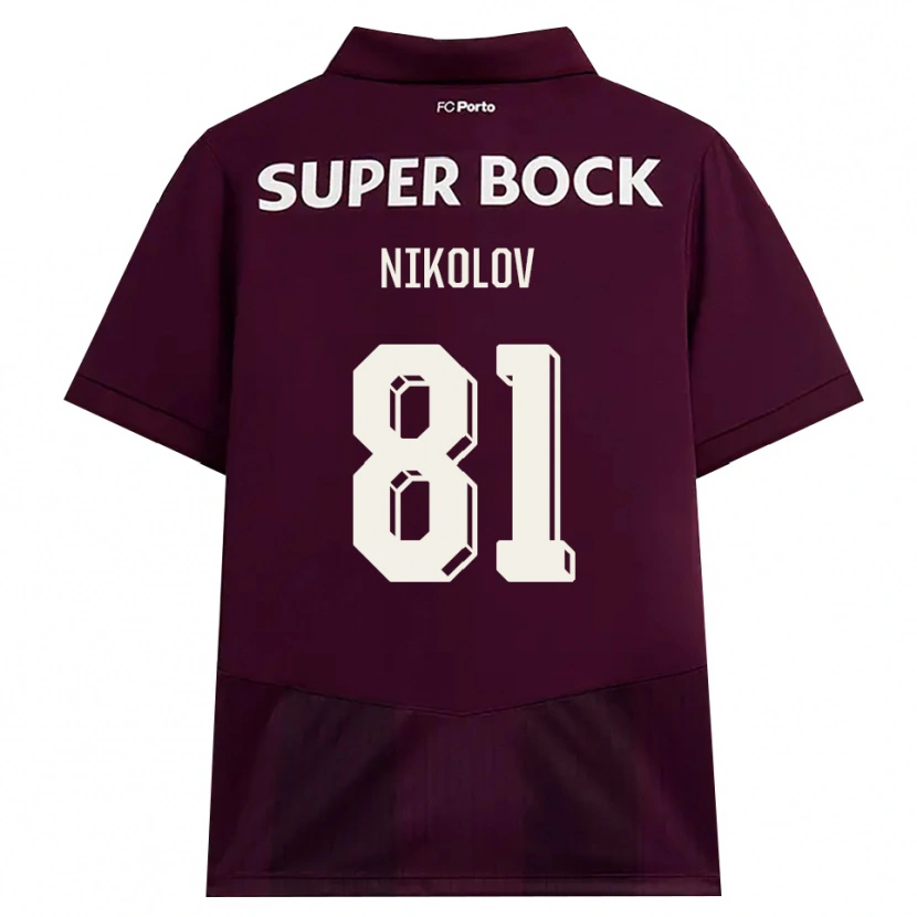 Danxen Homem Camisola Antoni Nikolov #81 Borgonha Branco Alternativa 2026/27 Camisa Brasil