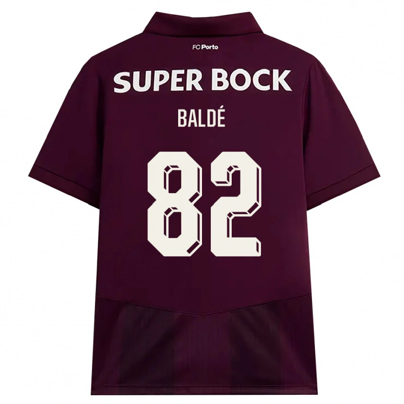 Danxen Homem Camisola Alfa Baldé #82 Borgonha Branco Alternativa 2026/27 Camisa Brasil