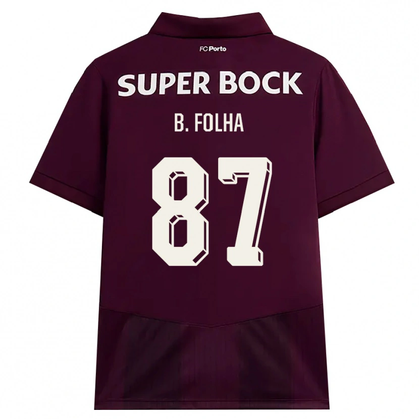 Danxen Homem Camisola Bernardo Folha #87 Borgonha Branco Alternativa 2026/27 Camisa Brasil