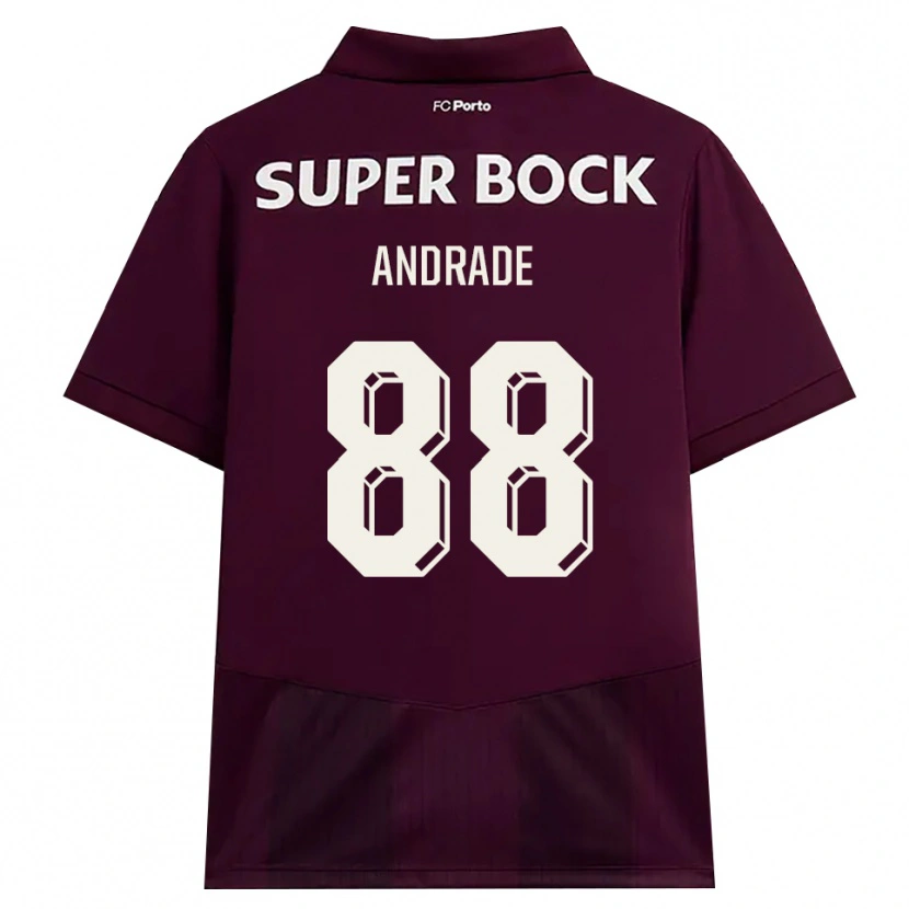 Danxen Homem Camisola Domingos Andrade #88 Borgonha Branco Alternativa 2026/27 Camisa Brasil