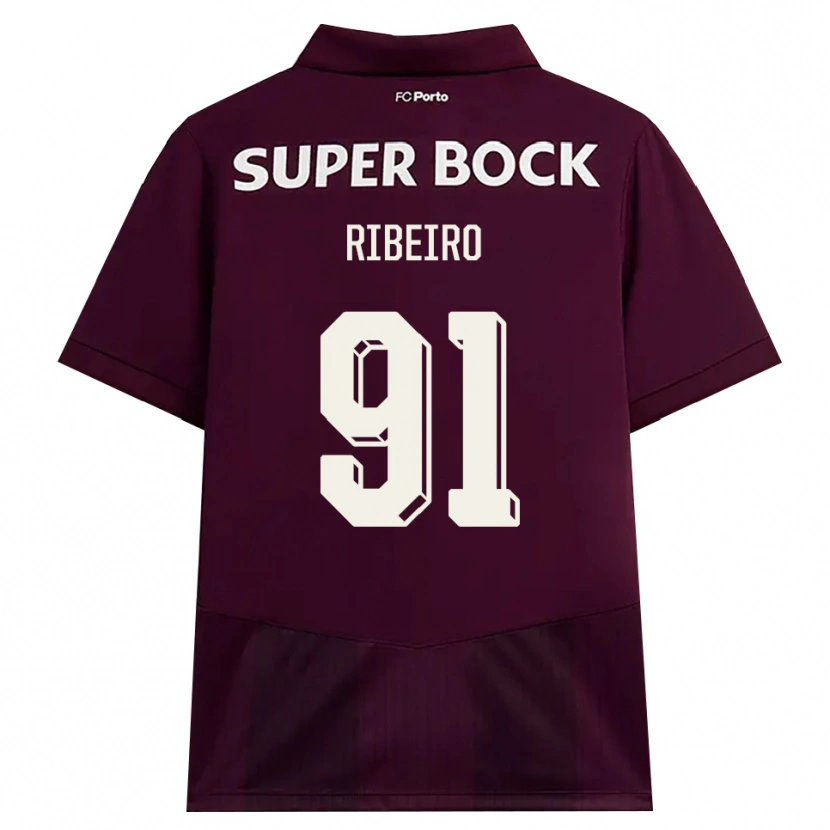 Danxen Homem Camisola Gonçalo Ribeiro #91 Borgonha Branco Alternativa 2026/27 Camisa Brasil