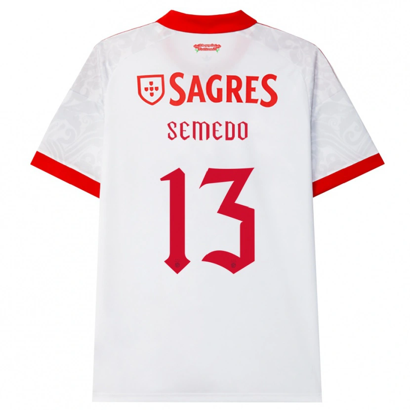 Danxen Homem Camisola Benjamim Semedo #13 Branco Vermelho Amarelo Alternativa 2026/27 Camisa Brasil