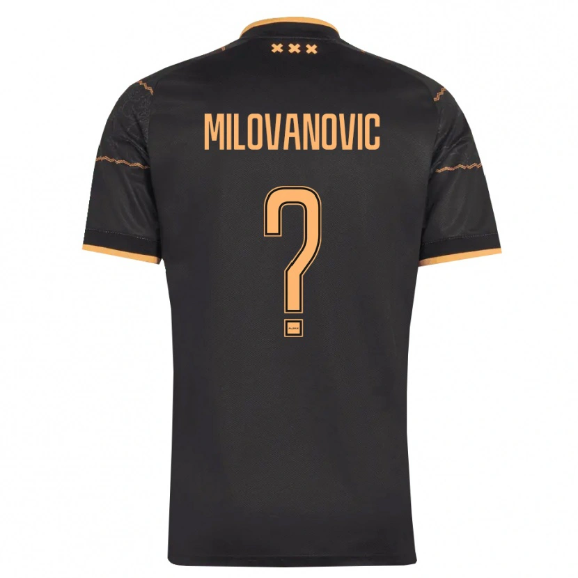 Danxen Homem Camisola Mateja Milovanovic #0 Preto Laranja Alternativa 2026/27 Camisa Brasil