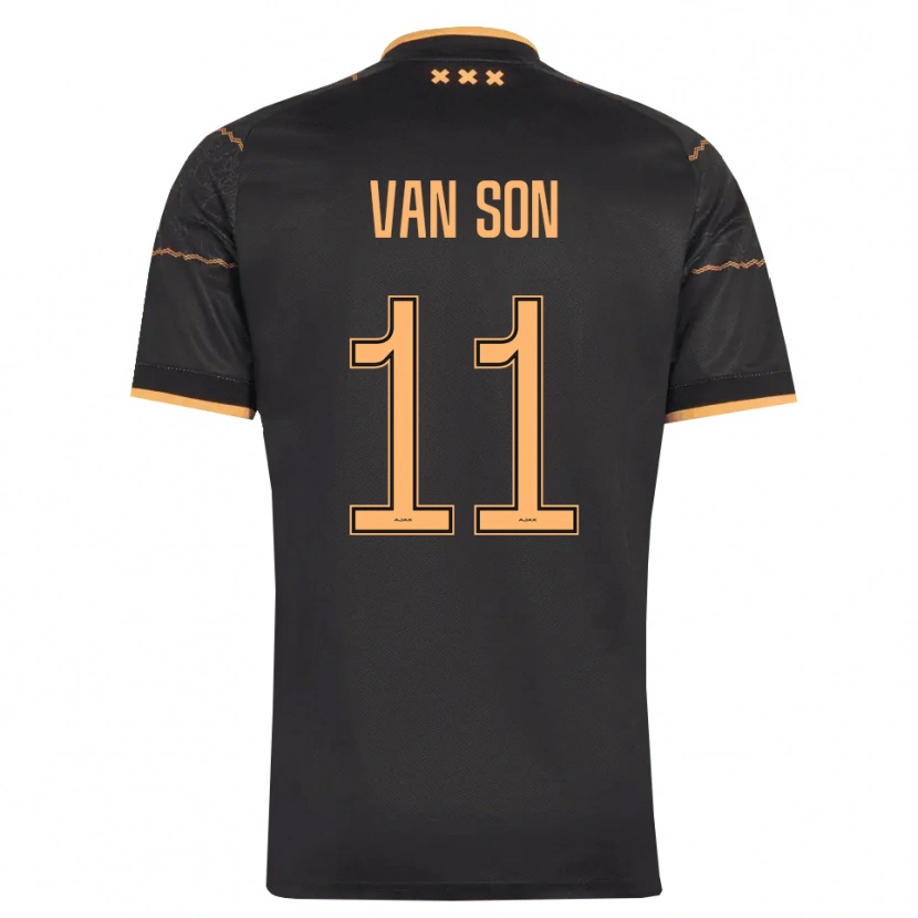 Danxen Homem Camisola Daniël Van Son #11 Preto Laranja Alternativa 2026/27 Camisa Brasil
