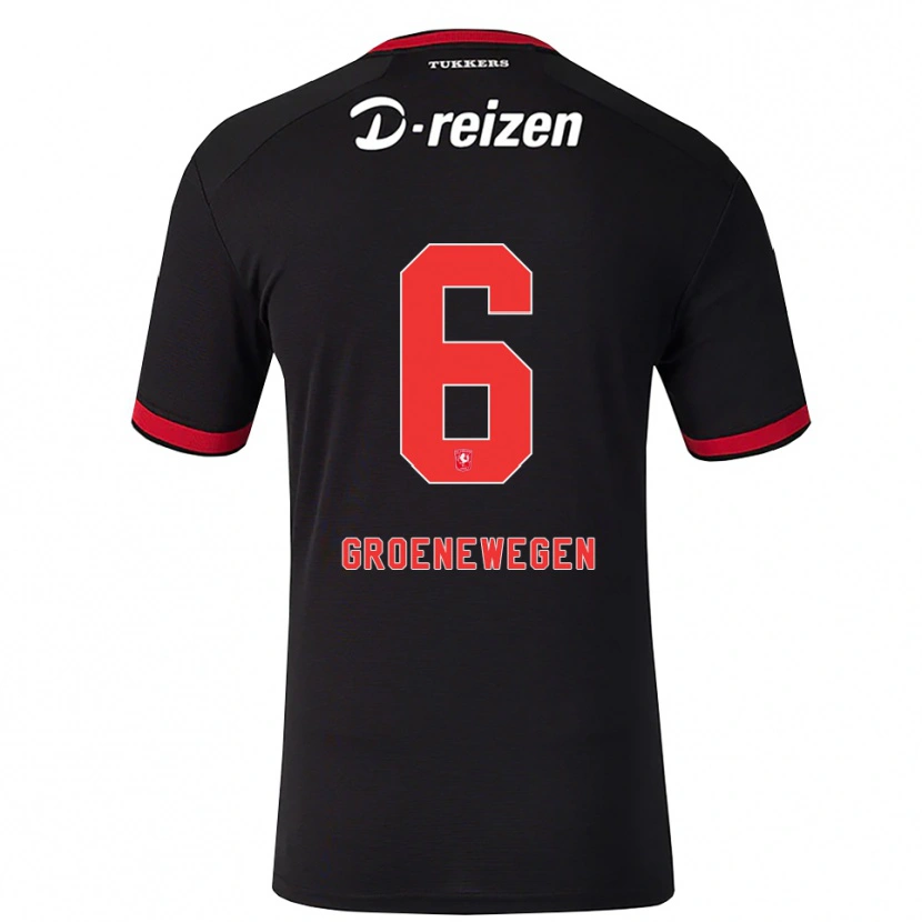 Danxen Homem Camisola Lynn Groenewegen #6 Vermelho Branco Preto Alternativa 2026/27 Camisa Brasil
