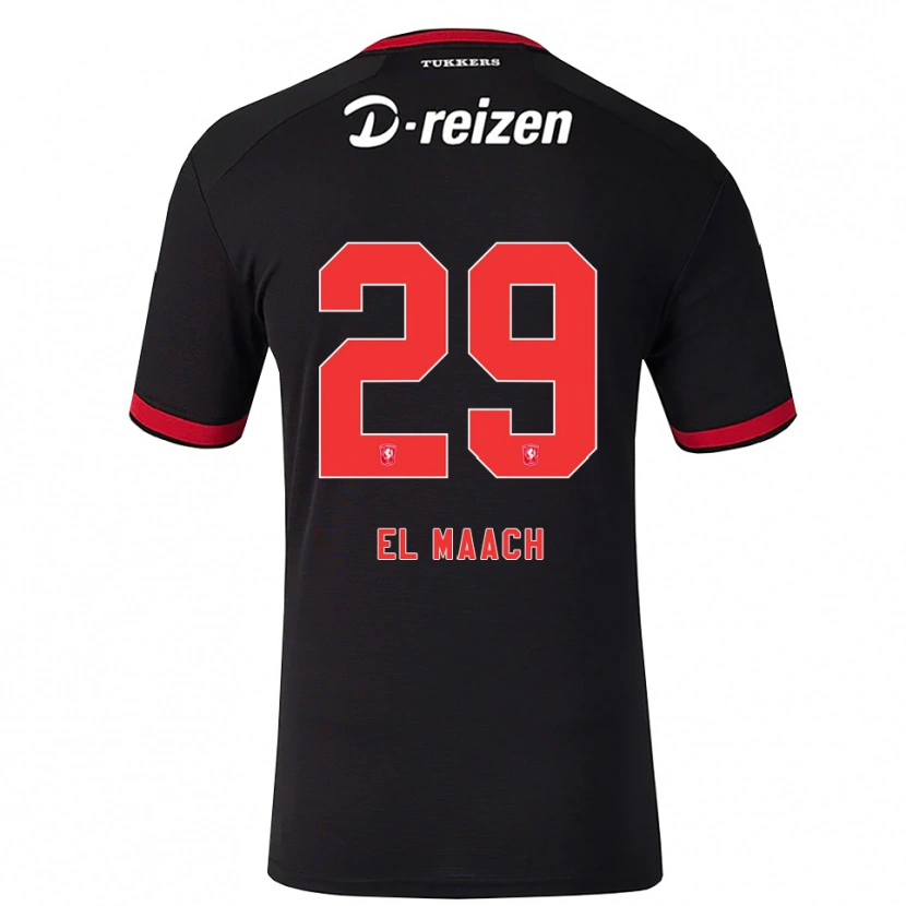 Danxen Homem Camisola Issam El Maach #29 Vermelho Branco Preto Alternativa 2026/27 Camisa Brasil