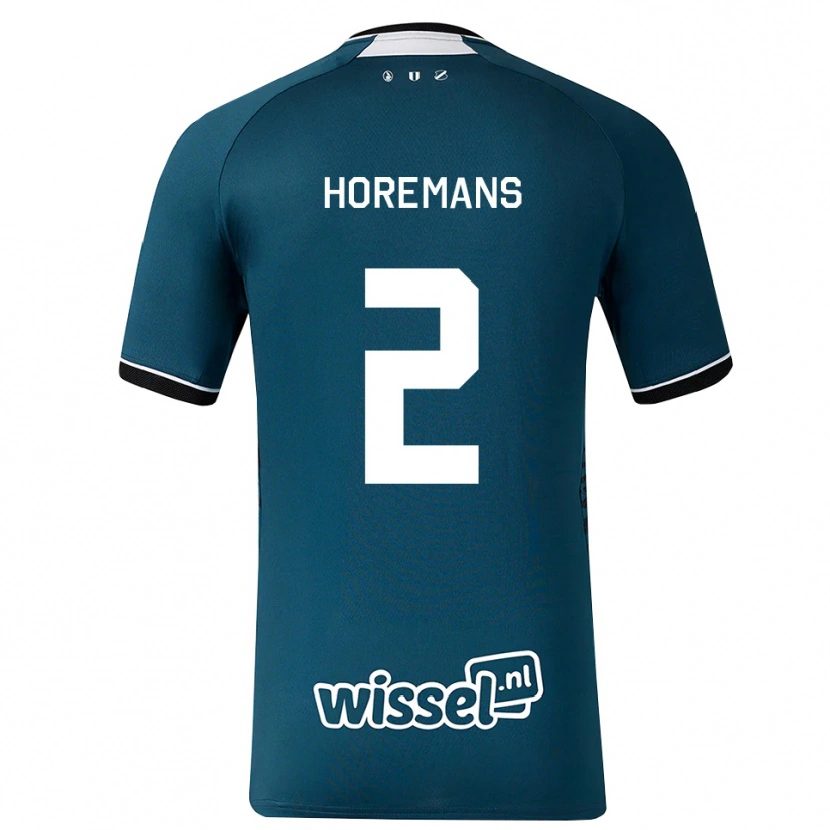 Danxen Homem Camisola Siebe Horemans #2 Darkslategray Branco Alternativa 2026/27 Camisa Brasil