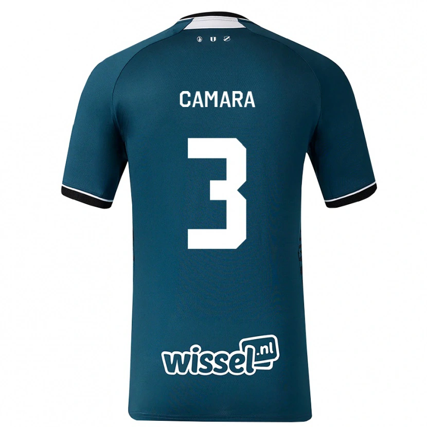 Danxen Homem Camisola Lamine Camara #3 Darkslategray Branco Alternativa 2026/27 Camisa Brasil