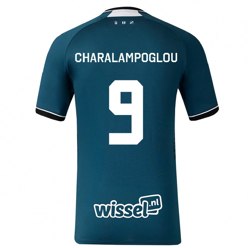 Danxen Homem Camisola Georgios Charalampoglou #9 Darkslategray Branco Alternativa 2026/27 Camisa Brasil