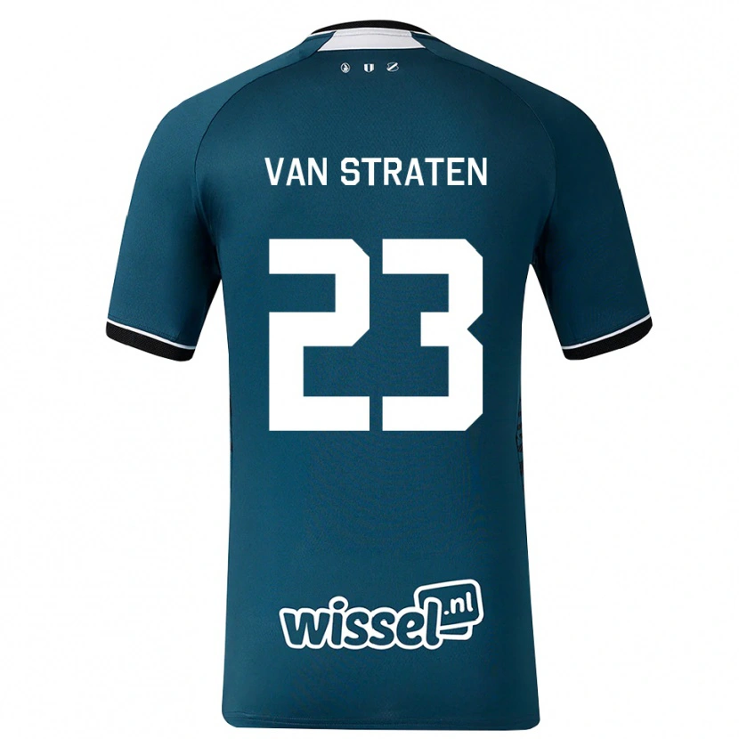 Danxen Homem Camisola Dieke Van Straten #23 Darkslategray Branco Alternativa 2026/27 Camisa Brasil