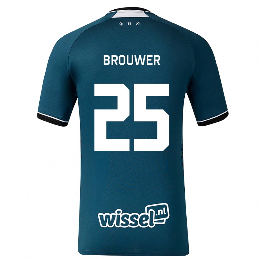 Danxen Homem Camisola Michael Brouwer #25 Darkslategray Branco Alternativa 2026/27 Camisa Brasil