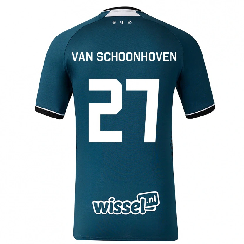 Danxen Homem Camisola Nurija Van Schoonhoven #27 Darkslategray Branco Alternativa 2026/27 Camisa Brasil