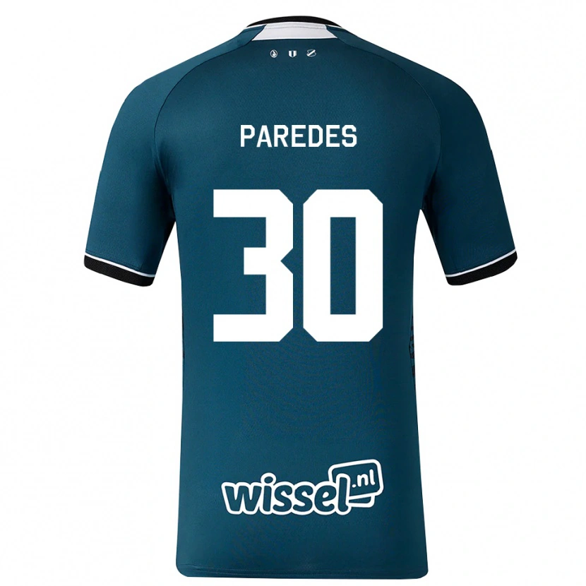 Danxen Homem Camisola Kevin Paredes #30 Darkslategray Branco Alternativa 2026/27 Camisa Brasil
