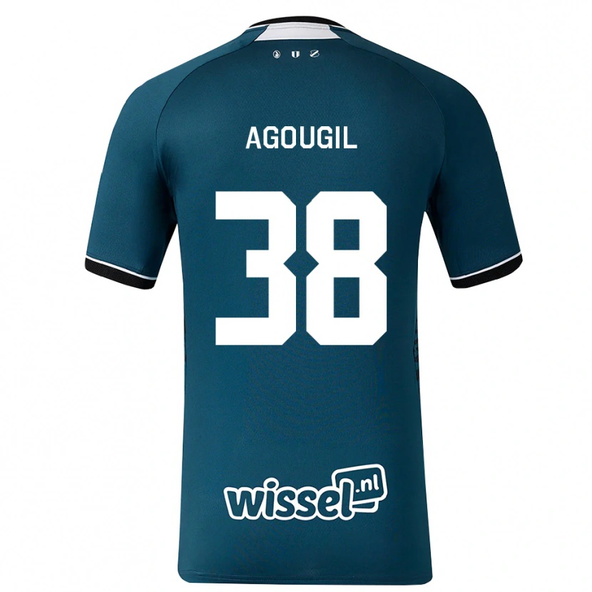 Danxen Homem Camisola Oualid Agougil #38 Darkslategray Branco Alternativa 2026/27 Camisa Brasil