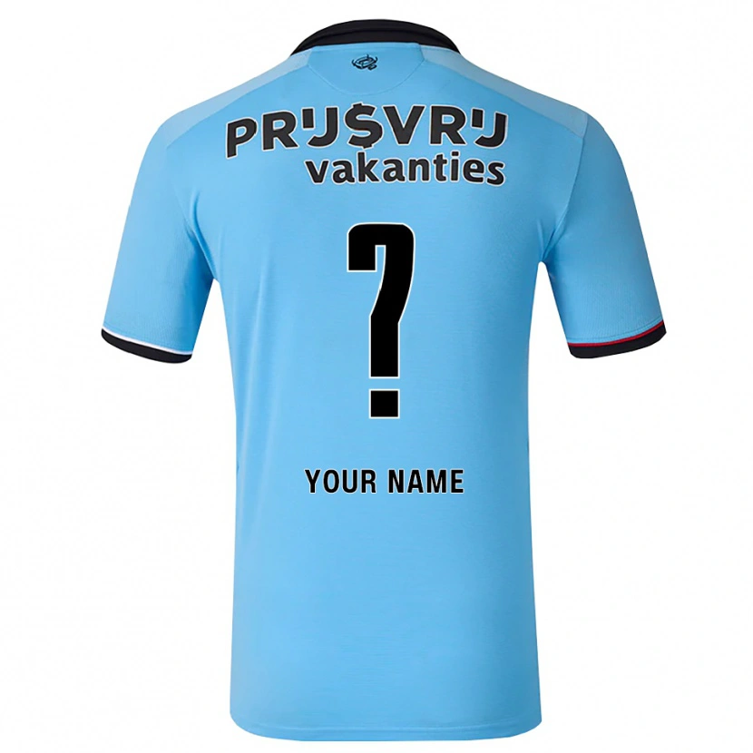 Danxen Homem Camisola Seu Nome #0 Deepskyblue Preto Vermelho Alternativa 2026/27 Camisa Brasil