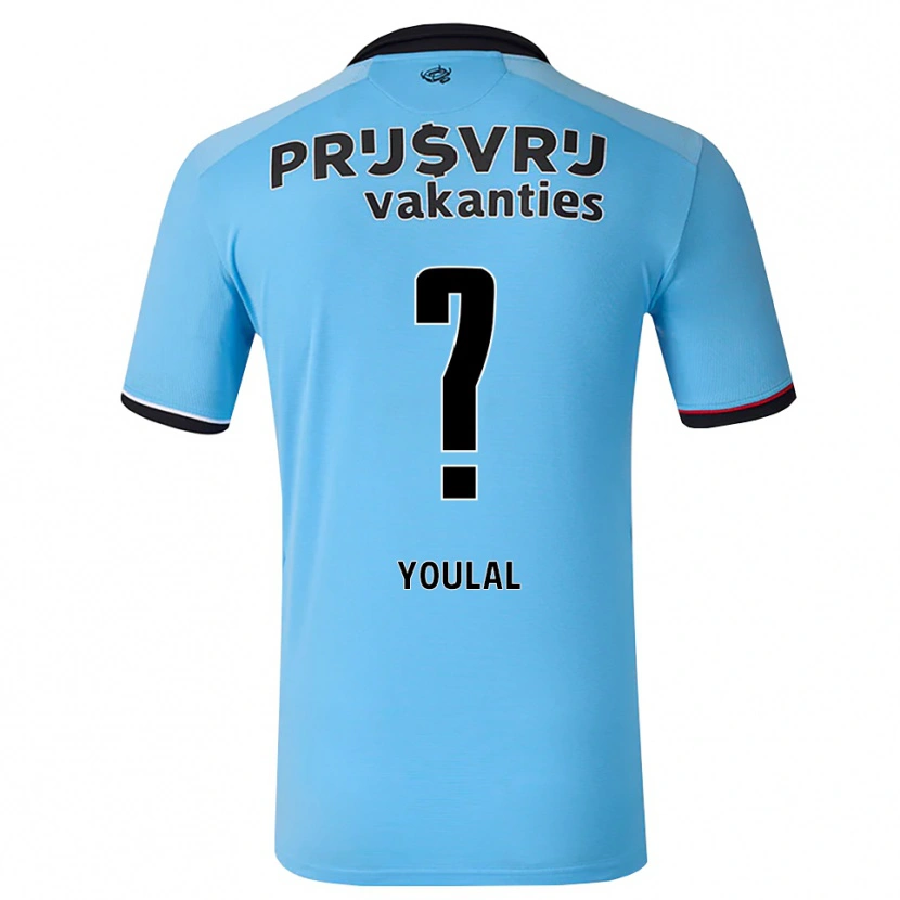 Danxen Homem Camisola Bilal Youlal #0 Deepskyblue Preto Vermelho Alternativa 2026/27 Camisa Brasil