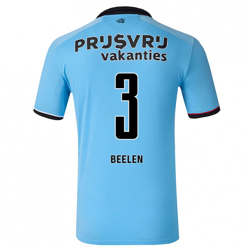 Danxen Homem Camisola Thomas Beelen #3 Deepskyblue Preto Vermelho Alternativa 2026/27 Camisa Brasil