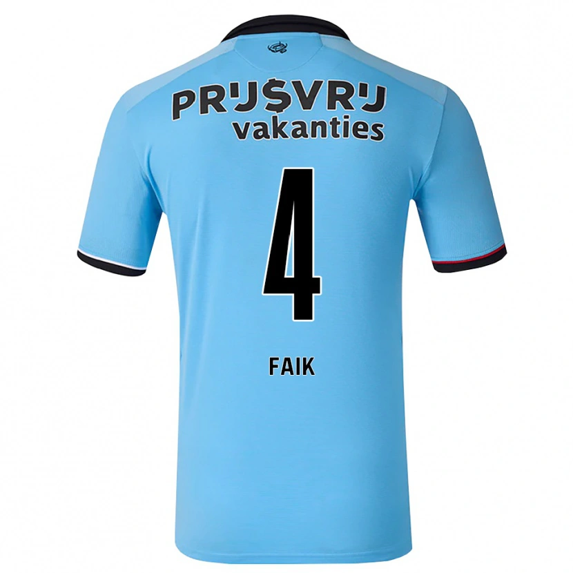 Danxen Homem Camisola Ibrahim Faik #4 Deepskyblue Preto Vermelho Alternativa 2026/27 Camisa Brasil
