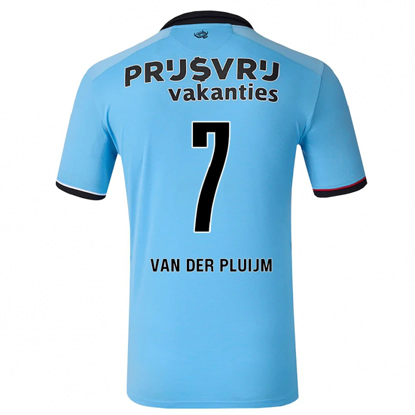 Danxen Homem Camisola Marvin Van Der Pluijm #7 Deepskyblue Preto Vermelho Alternativa 2026/27 Camisa Brasil