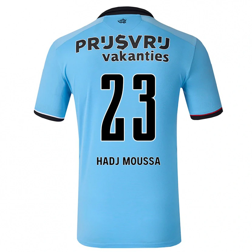 Danxen Homem Camisola Anis Hadj Moussa #23 Deepskyblue Preto Vermelho Alternativa 2026/27 Camisa Brasil